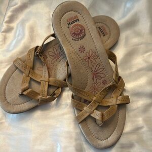 Earth Spirit Tan Strappy Sandals